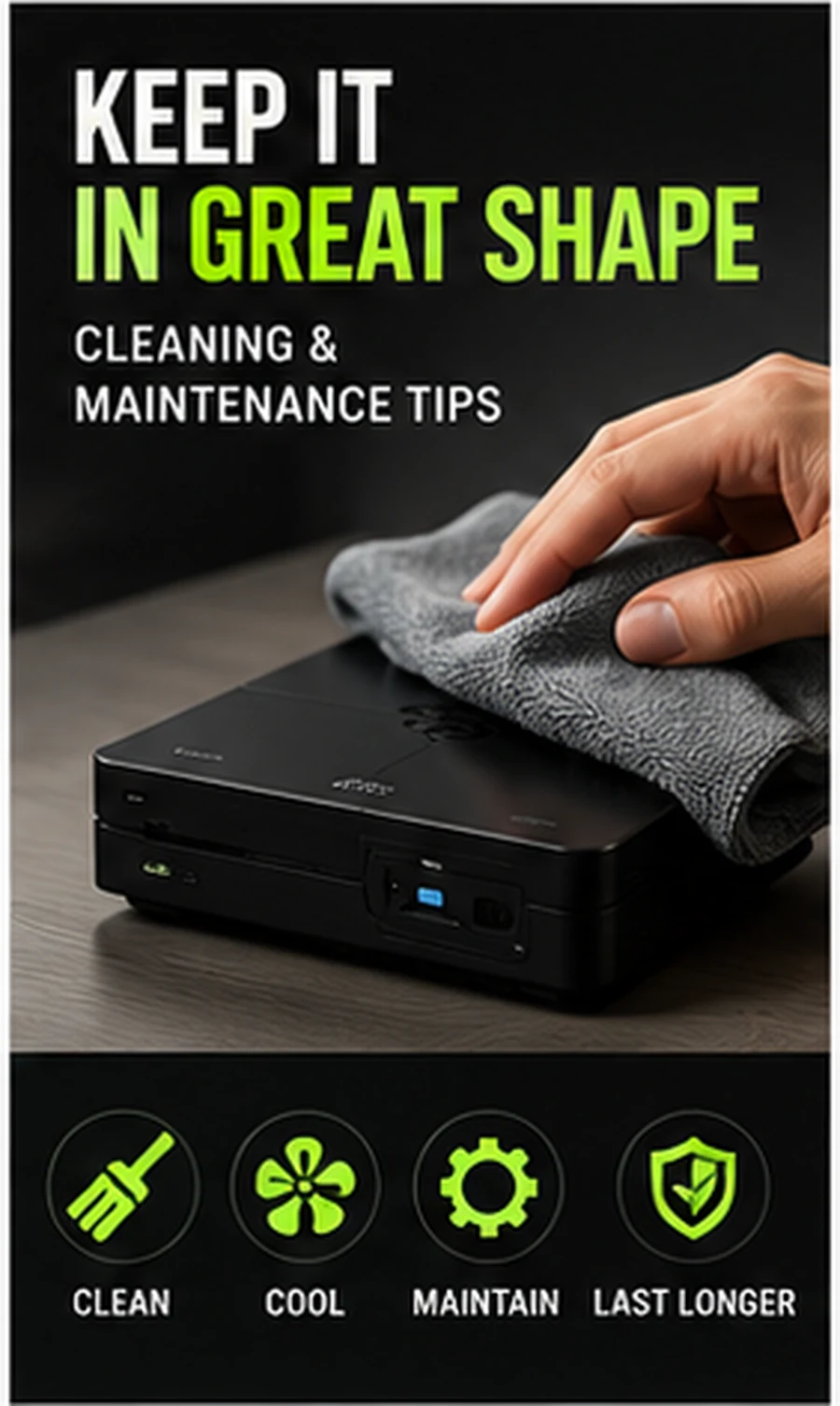 Retro console maintenance — practical G11 Pro editorial visual